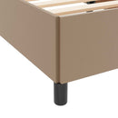 vidaXL Ágykeret matraccal matracmal Cappuccino 90 x 200 cm Műbőr