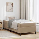 vidaXL Ágykeret matraccal matracmal Cappuccino 90 x 200 cm Műbőr