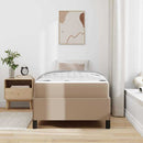 vidaXL Ágykeret matraccal matracmal Cappuccino 90 x 200 cm Műbőr