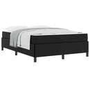 vidaXL Ágykeret matraccal matracmal Fekete 140 x 190 cm Műbőr