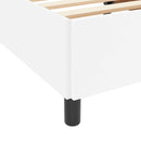 vidaXL Ágykeret matraccal matracmal Fehér 200 x 200 cm Műbőr