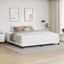 vidaXL Ágykeret matraccal matracmal Fehér 200 x 200 cm Műbőr
