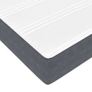 vidaXL Ágykeret Sötétszürke és sötétzöld és fehér 90 x 190 cm Bársony