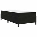 vidaXL Ágykeret Fekete és fehér és fekete 100 x 200 cm Bársony