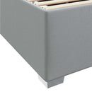 vidaXL Ágykeret Világosszürke 140 x 200 cm szövet