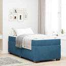 vidaXL Ágykeret matraccal matracmal Kék 80 x 200 cm Bársony