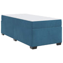 vidaXL Ágykeret matraccal matracmal Kék 80 x 200 cm Bársony