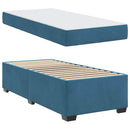 vidaXL Ágykeret matraccal matracmal Kék 80 x 200 cm Bársony