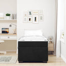 vidaXL Ágykeret matraccal matracmal Fekete 90 x 190 cm Bársony