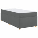 vidaXL Ágykeret matracmal Sötétszürke 80 x 200 cm szövet