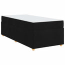 vidaXL Ágykeret matracmal Fekete 80 x 200 cm szövet