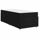 vidaXL Ágykeret matracmal Fekete 90 x 200 cm szövet