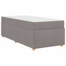 vidaXL Ágykeret matracmal Tópszínű 90 x 200 cm szövet