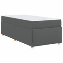 vidaXL Ágykeret matracmal Sötétszürke 100 x 200 cm szövet