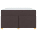 vidaXL Ágykeret matracmal sötétbarna 120 x 200 cm szövet