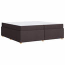 vidaXL Ágykeret matracmal sötétbarna 200 x 200 cm szövet