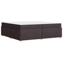 vidaXL Ágykeret matracmal sötétbarna 200 x 200 cm szövet