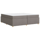 vidaXL Ágykeret matracmal Tópszínű 200 x 200 cm szövet