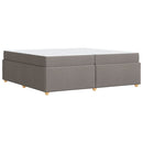 vidaXL Ágykeret matracmal Tópszínű 200 x 200 cm szövet