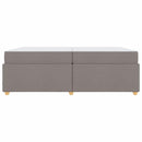 vidaXL Ágykeret matracmal Tópszínű 200 x 200 cm szövet