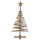 vidaXL Karácsonyfa állvánnyal Barna 120 cm Tömör tíkfa