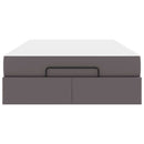 vidaXL Ágykeret matraccal matracmal Szürke 120 x 200 cm Műbőr