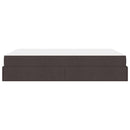 vidaXL Ágykeret tárolóval sötétbarna 160 x 200 cm szövet