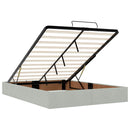 vidaXL Ágykeret Világosszürke 160 x 200 cm Bársony