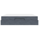 vidaXL Ágykeret Sötétszürke 180 x 200 cm Bársony