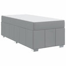 vidaXL Ágykeret matracmal Világosszürke 90 x 200 cm szövet