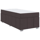 vidaXL Ágykeret matracmal sötétbarna 90 x 200 cm szövet
