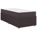 vidaXL Ágykeret matraccal matracmal sötétbarna 80 x 200 cm szövet