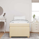 vidaXL Ágykeret matraccal matracmal Krém 80 x 200 cm szövet