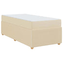 vidaXL Ágykeret matraccal matracmal Krém 80 x 200 cm szövet