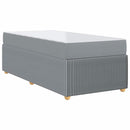 vidaXL Ágykeret matraccal matracmal Világosszürke 90 x 200 cm szövet