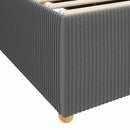vidaXL Ágykeret matraccal matracmal Sötétszürke 90 x 200 cm szövet