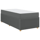 vidaXL Ágykeret matraccal matracmal Sötétszürke 90 x 200 cm szövet