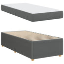vidaXL Ágykeret matraccal matracmal Sötétszürke 90 x 200 cm szövet