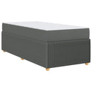 vidaXL Ágykeret matraccal matracmal Sötétszürke 90 x 200 cm szövet