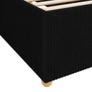 vidaXL Ágykeret matraccal matracmal Fekete 90 x 200 cm szövet