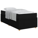 vidaXL Ágykeret matraccal matracmal Fekete 90 x 200 cm szövet