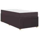 vidaXL Ágykeret matraccal matracmal sötétbarna 90 x 200 cm szövet