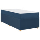 vidaXL Ágykeret matraccal matracmal Kék 90 x 200 cm szövet