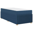 vidaXL Ágykeret matraccal matracmal Kék 90 x 200 cm szövet
