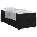vidaXL Ágykeret matraccal matracmal Fekete 90 x 200 cm Bársony