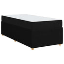 vidaXL Ágykeret matraccal matracmal Fekete 100 x 200 cm szövet