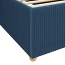vidaXL Ágykeret matraccal matracmal Kék 100 x 200 cm szövet