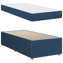 vidaXL Ágykeret matraccal matracmal Kék 100 x 200 cm szövet