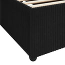 vidaXL Ágykeret matraccal matracmal Fekete 100 x 200 cm Bársony