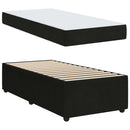 vidaXL Ágykeret matraccal matracmal Fekete 100 x 200 cm Bársony
